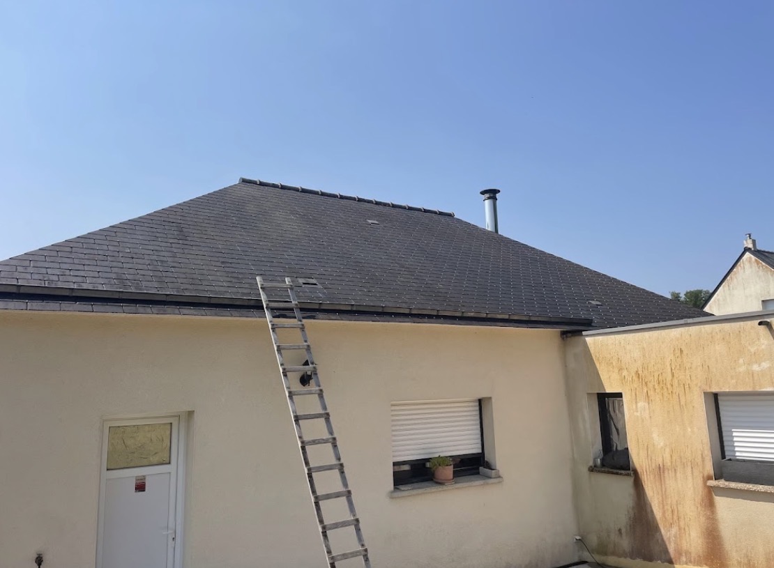 Toiture en ardoise terminée — BATI-MAN BTP