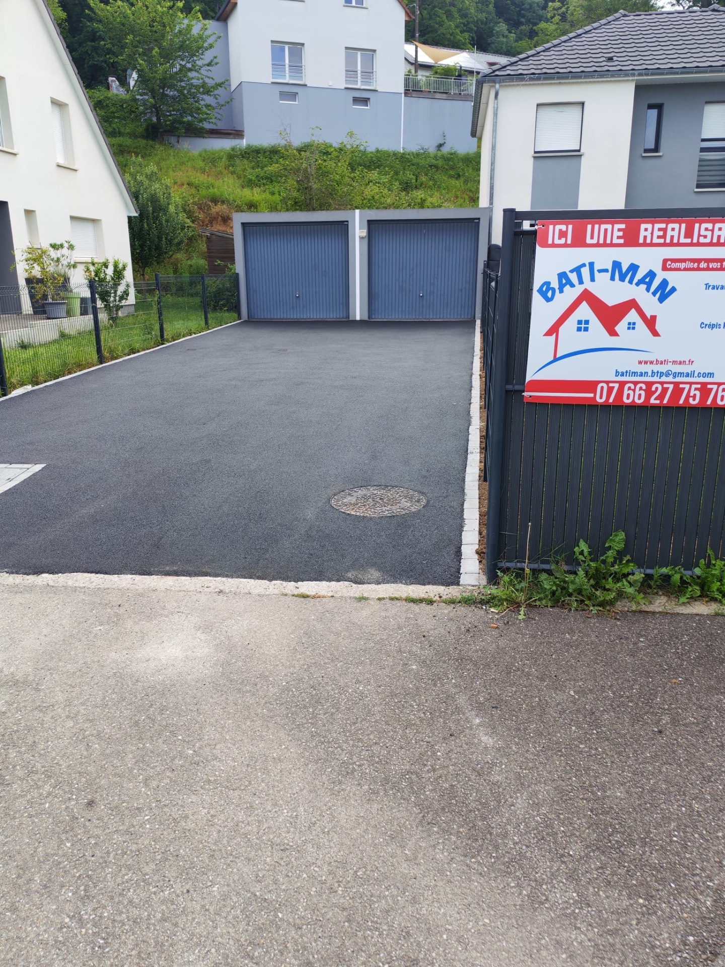 Allée en enrobé terminée — BATI-MAN BTP